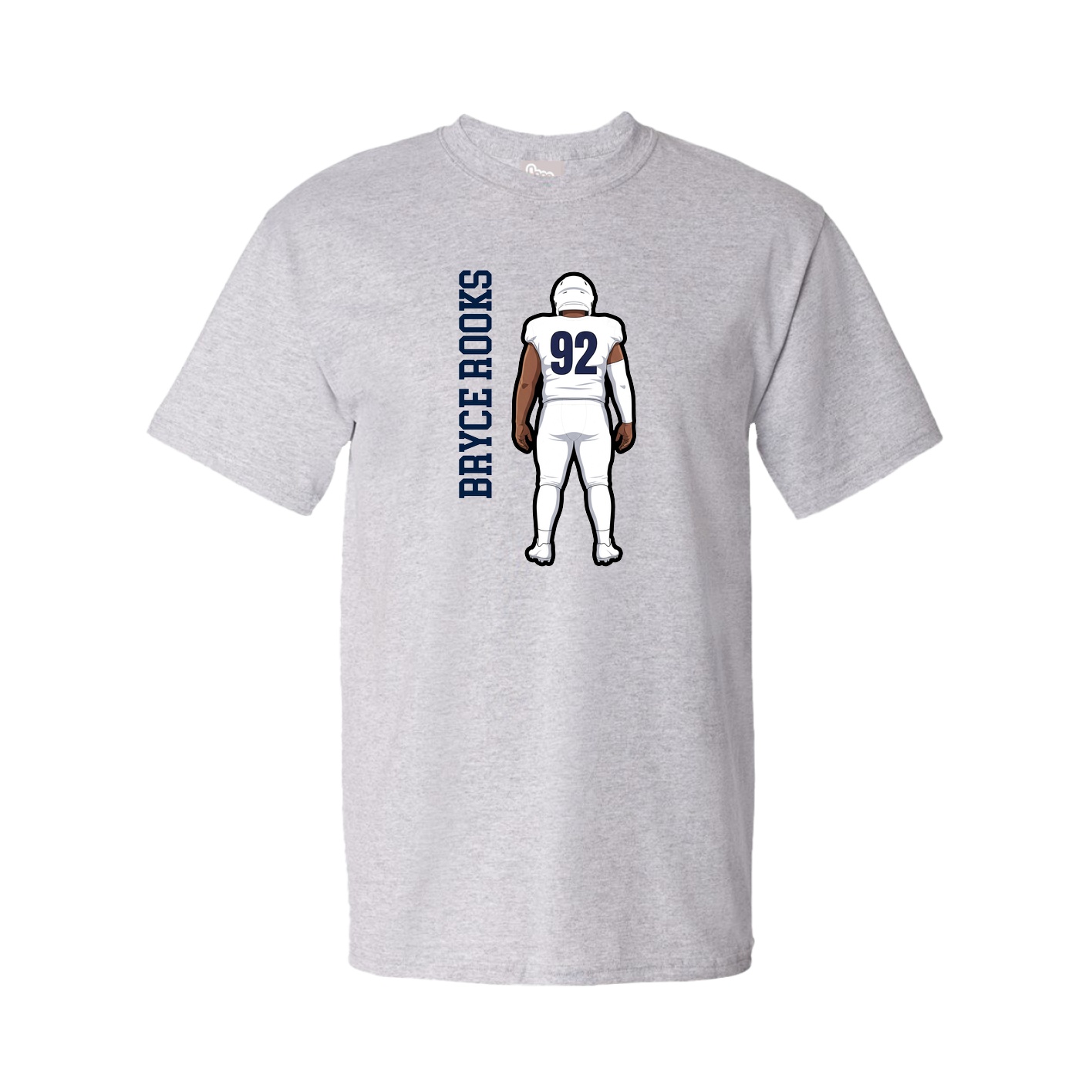 Tee — Name Vertical in Grey