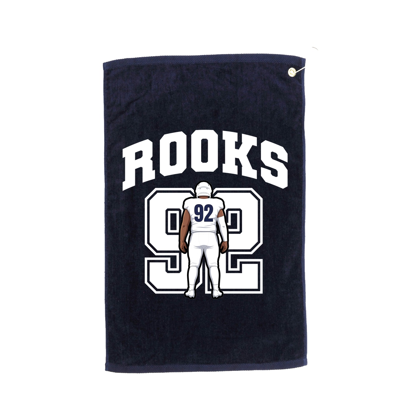 Golf Towel — Number in Navy