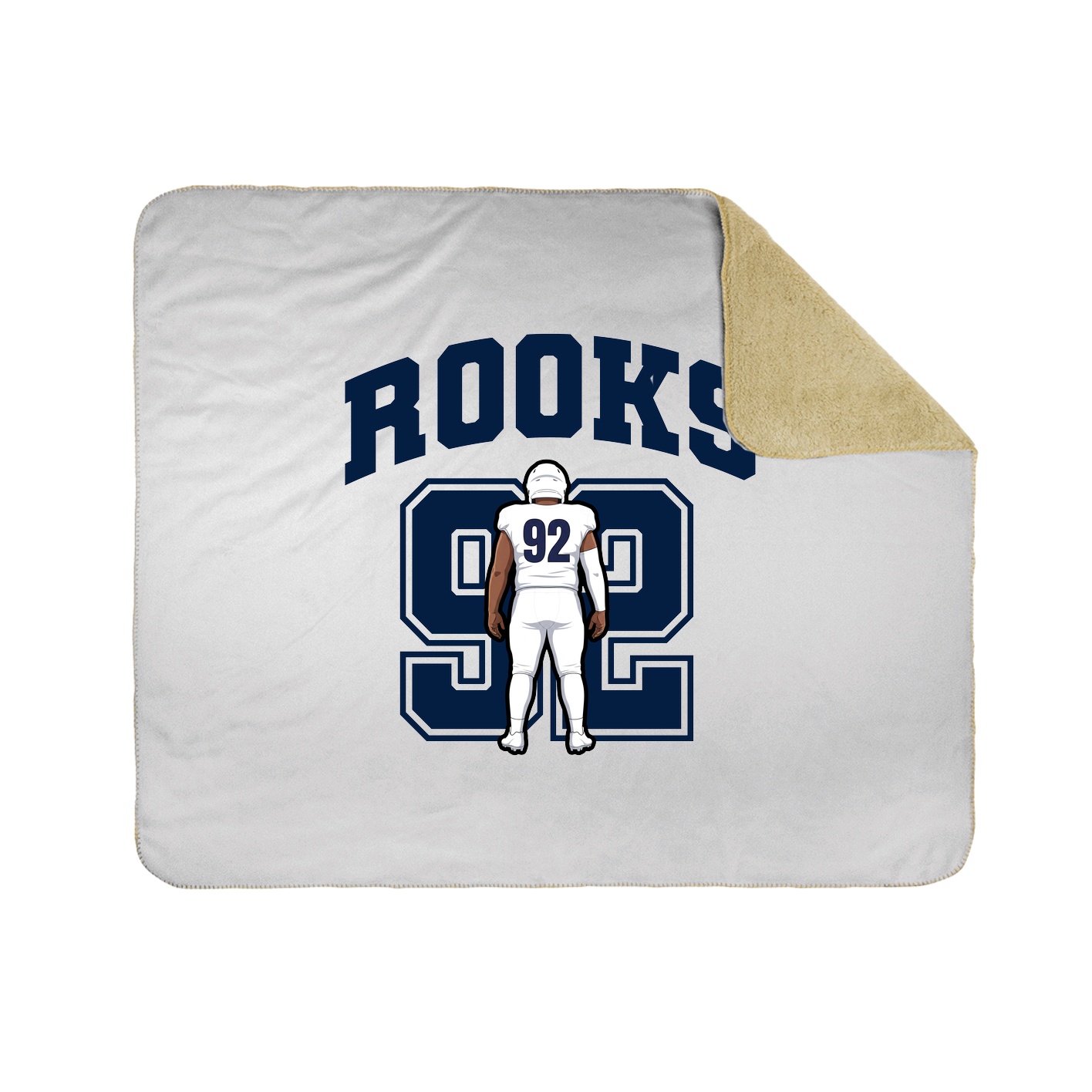 Throw Blanket — Number in White