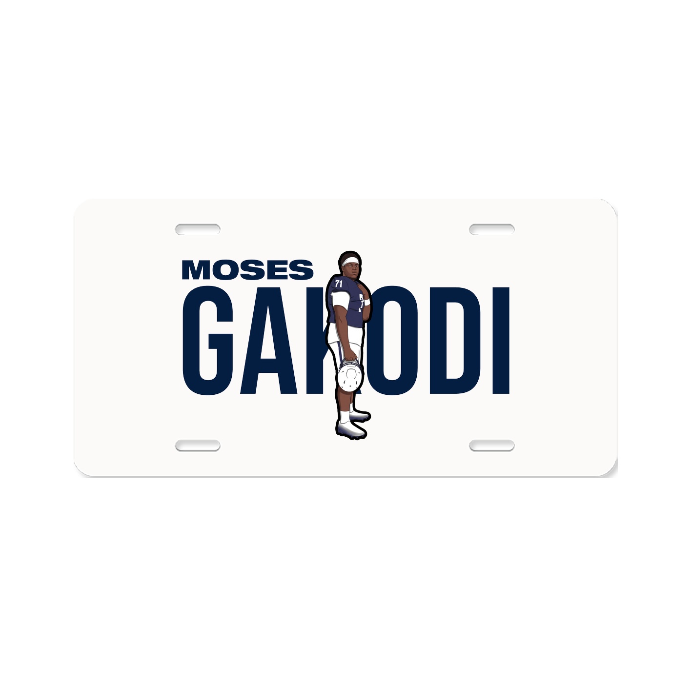 License Plate — Player Name in Classic