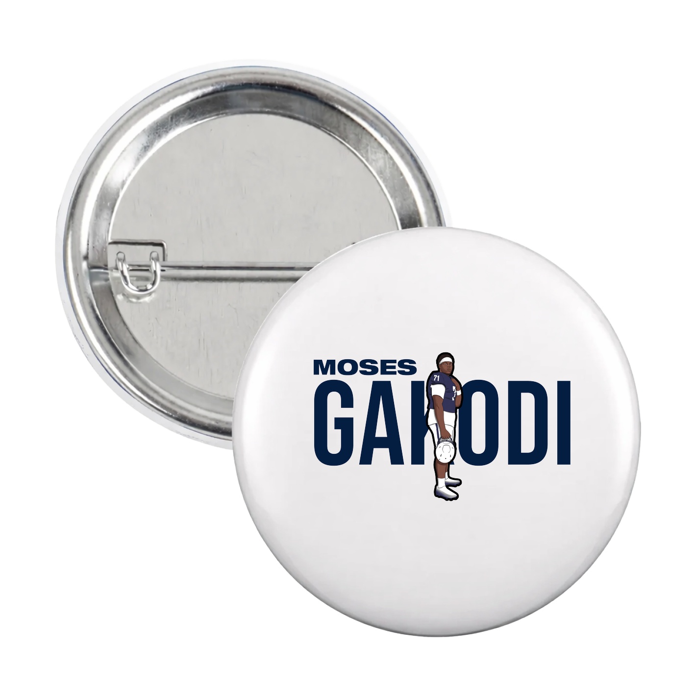 Game Day Button — Player Name in White