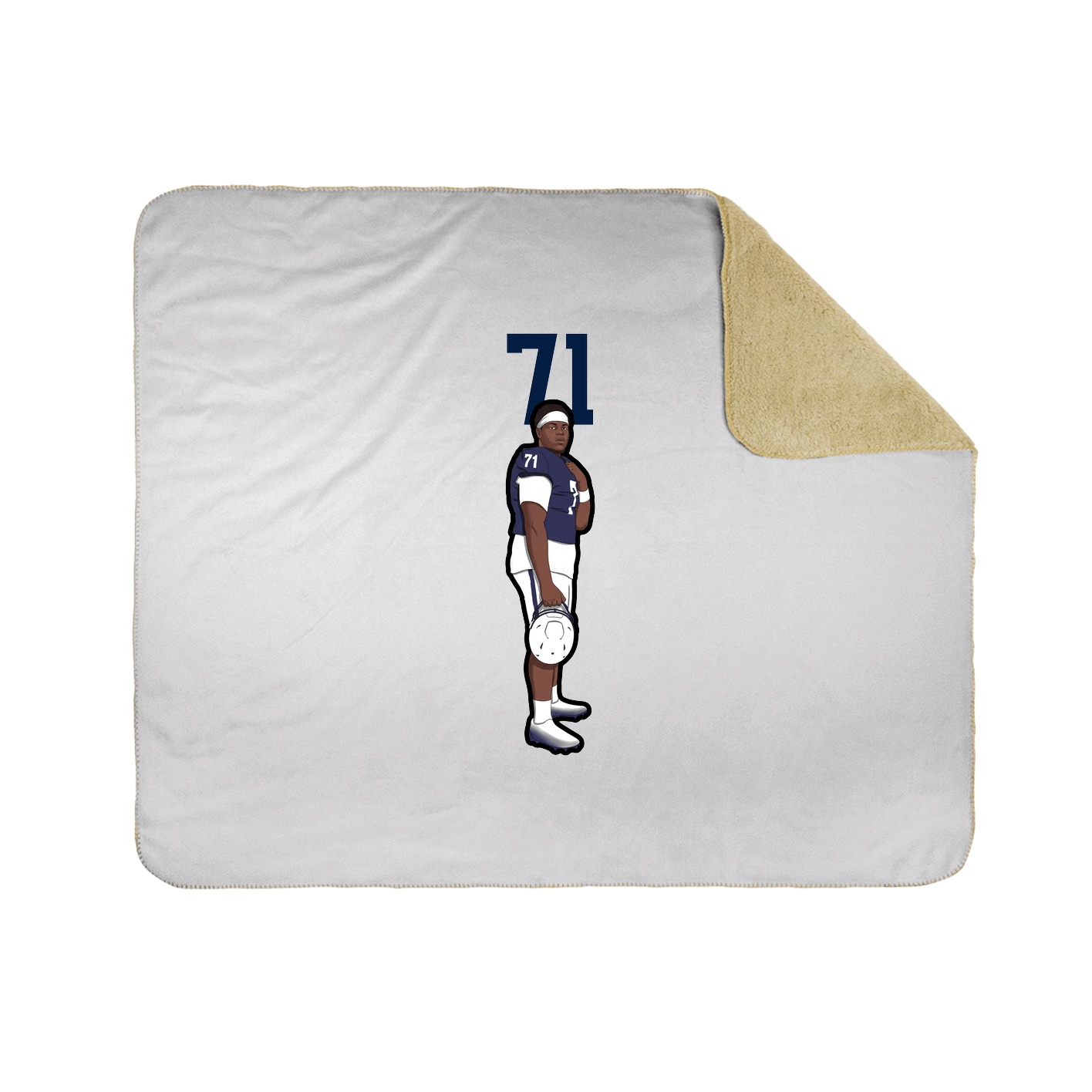 Throw Blanket — Number Top in White
