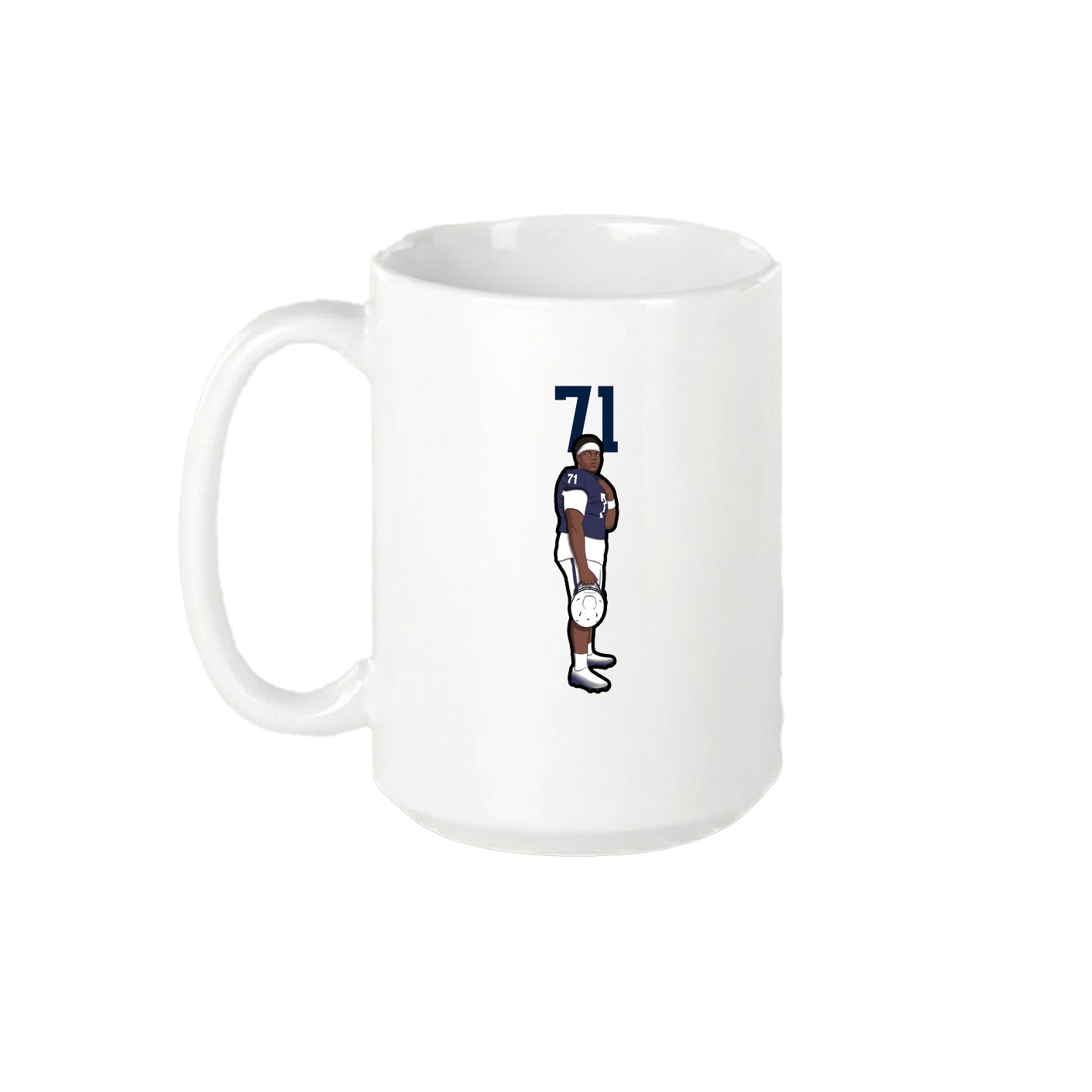 15oz Coffee Mug — Number Top in White