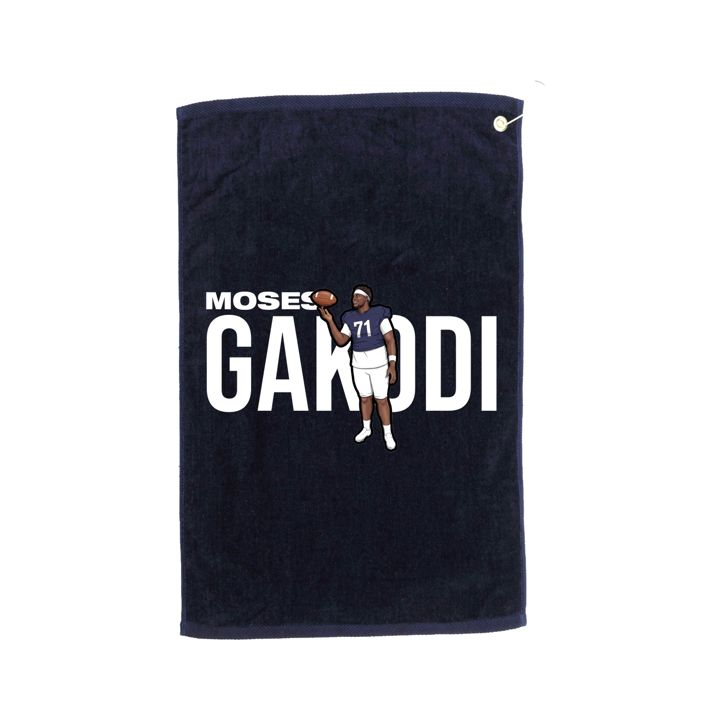 Golf Towel — Player Name in Navy