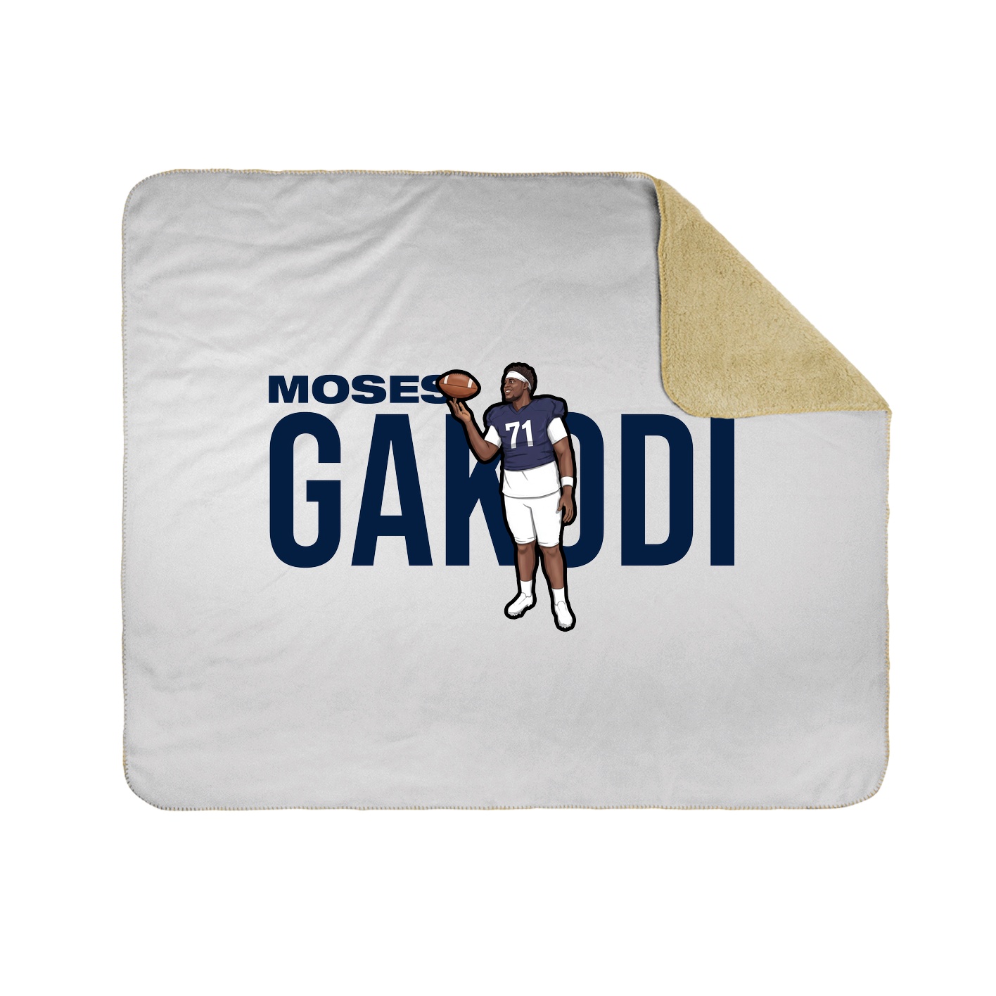 Throw Blanket — Player Name in White