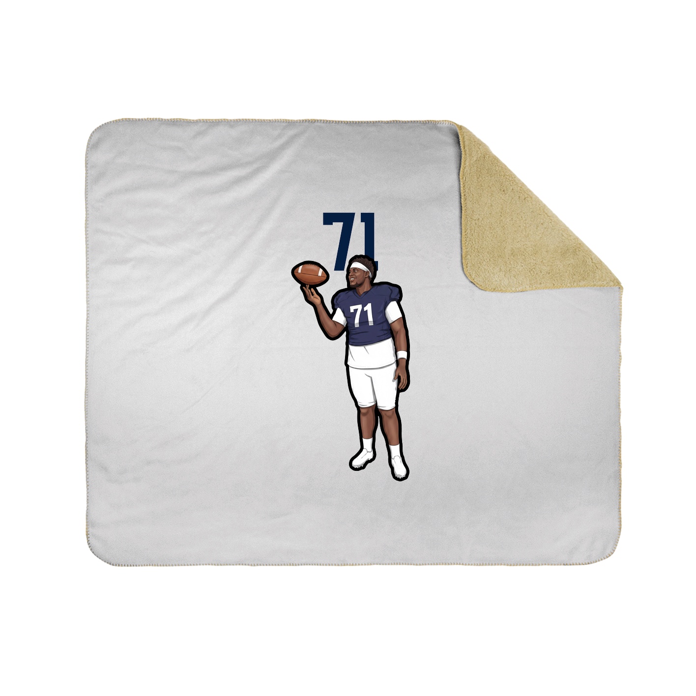 Throw Blanket — Number Top in White