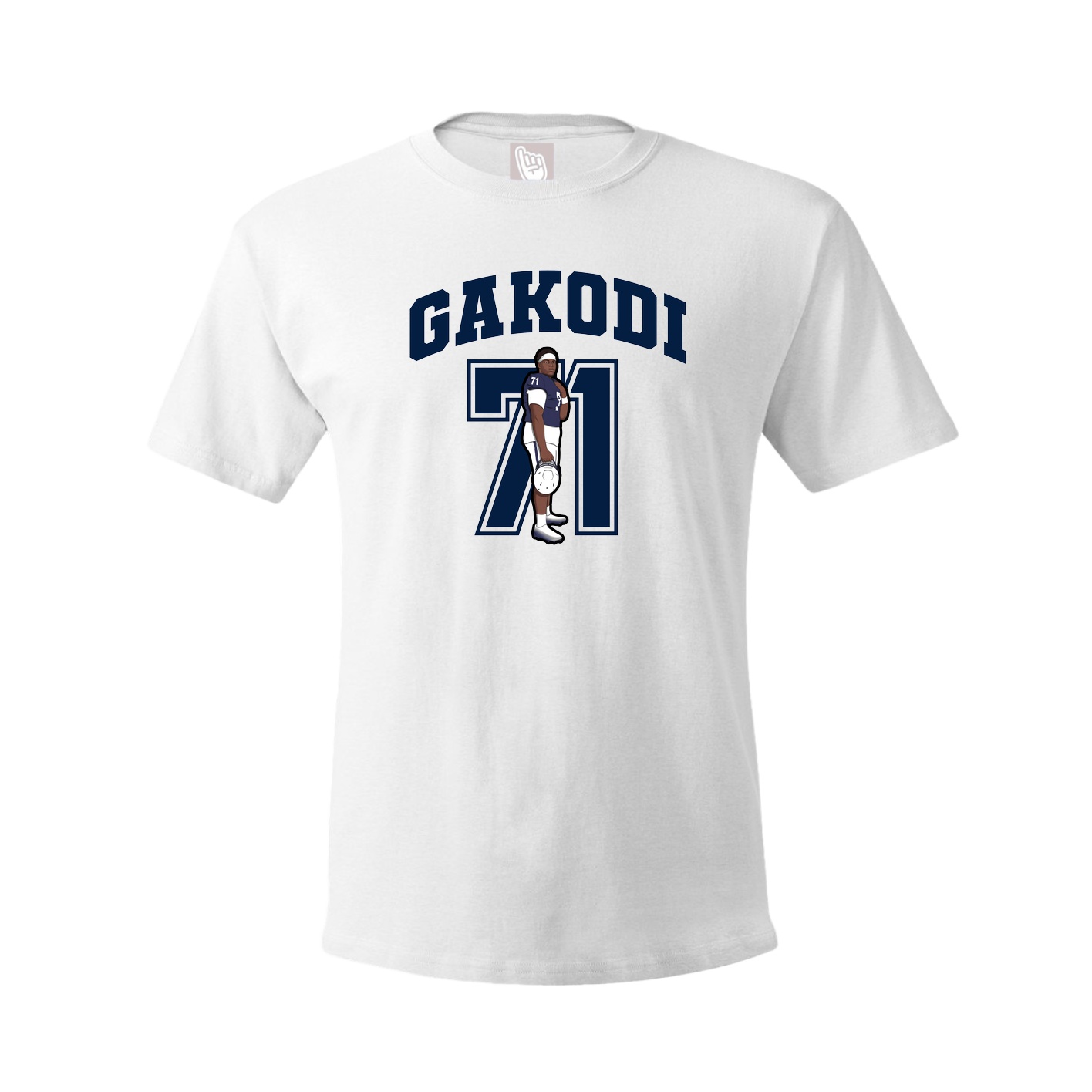 Youth Tee — Number in White