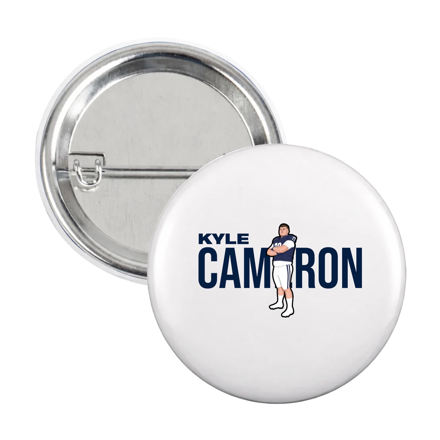 Game Day Button — Player Name in White