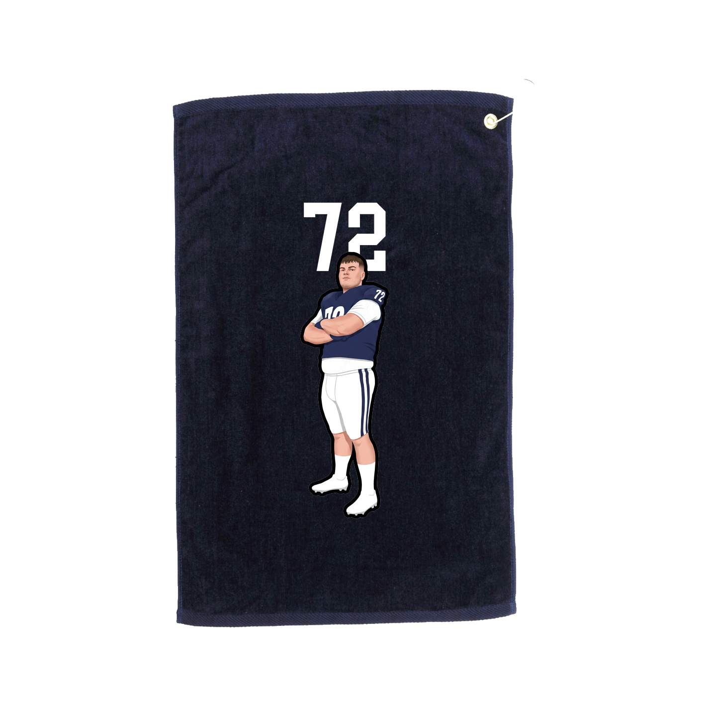 Golf Towel — Number Top in Navy