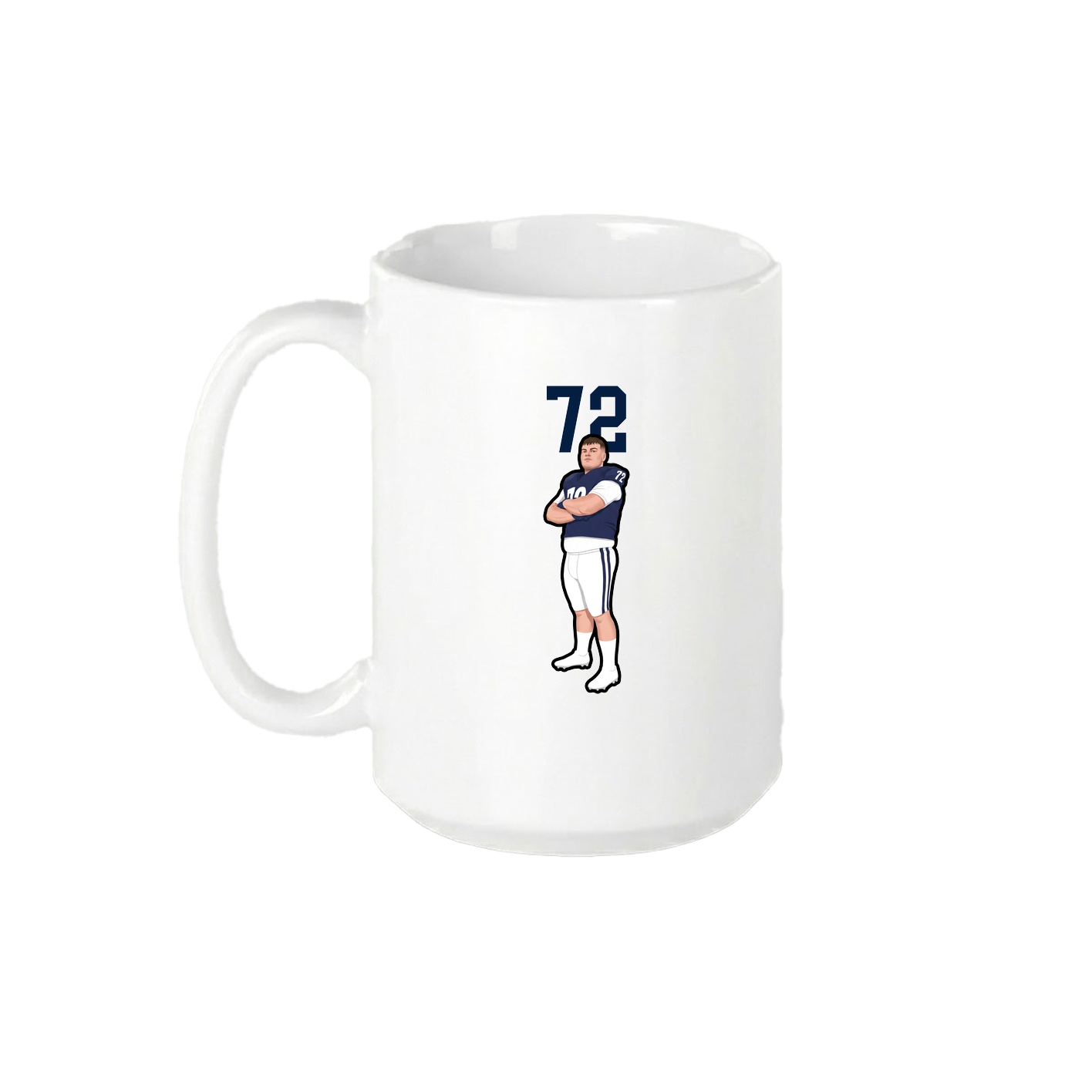 15oz Coffee Mug — Number Top in White