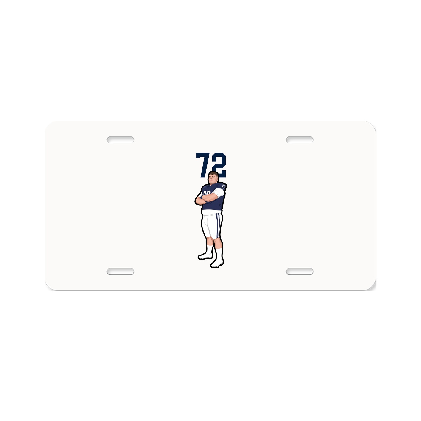 License Plate — Number Top in Classic