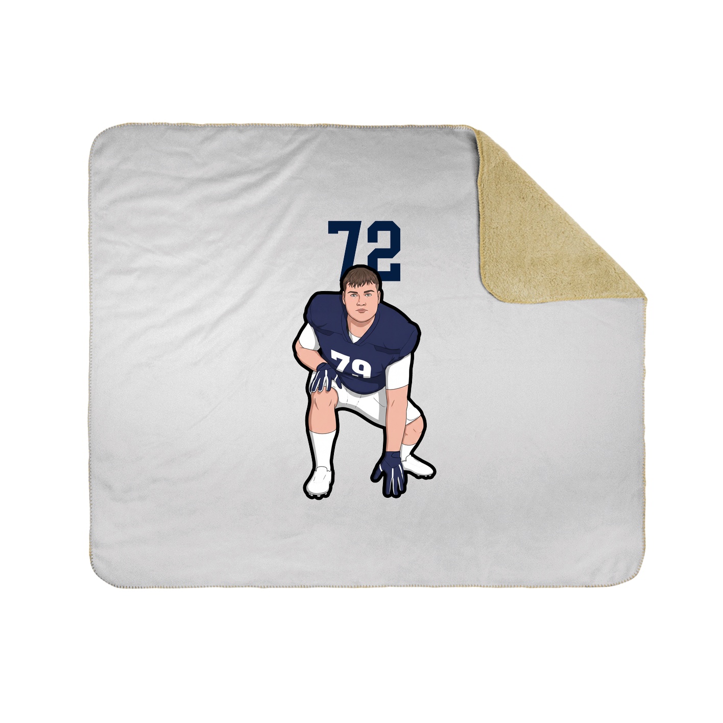 Throw Blanket — Number Top in White