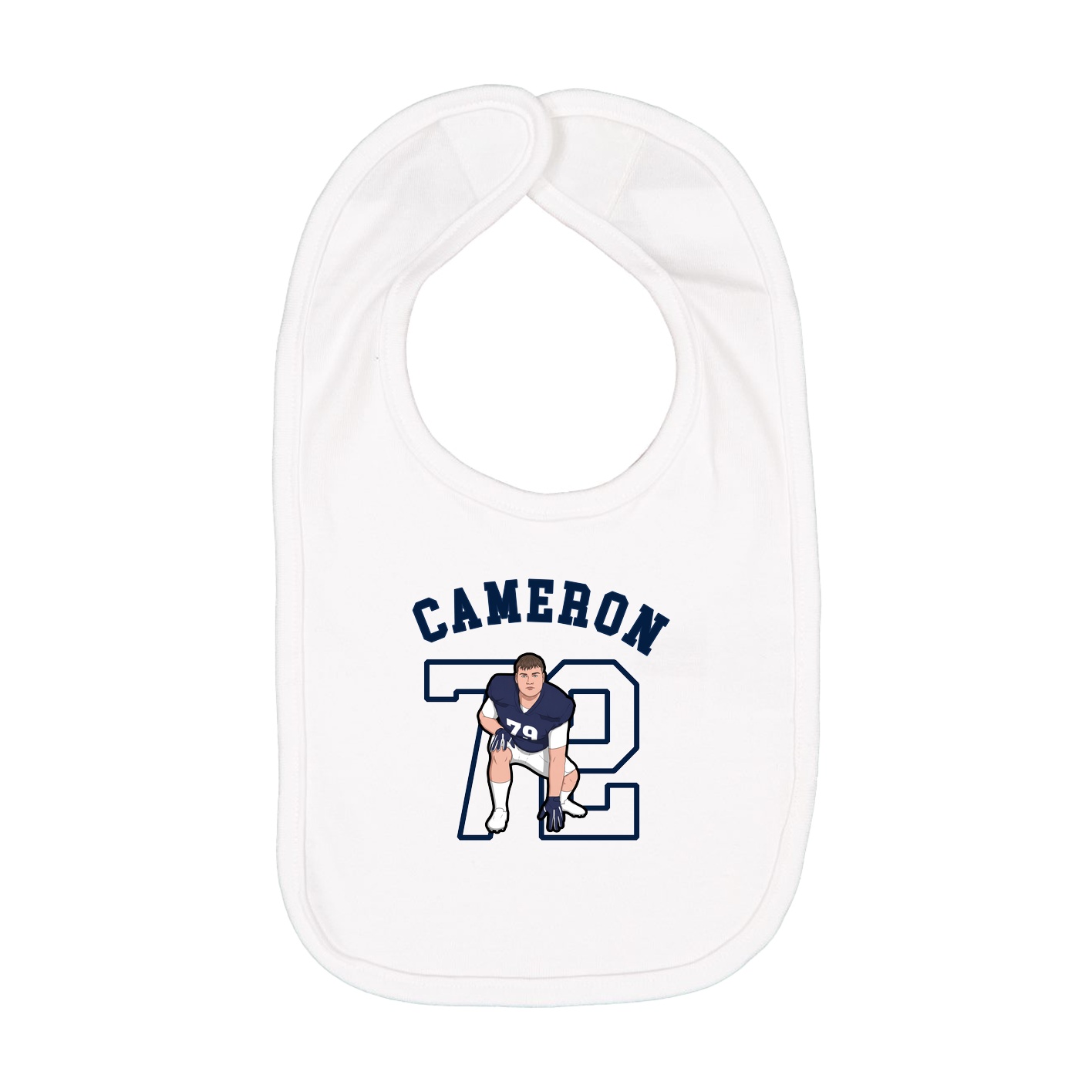 Infant Bib — Shirsey Arch in White