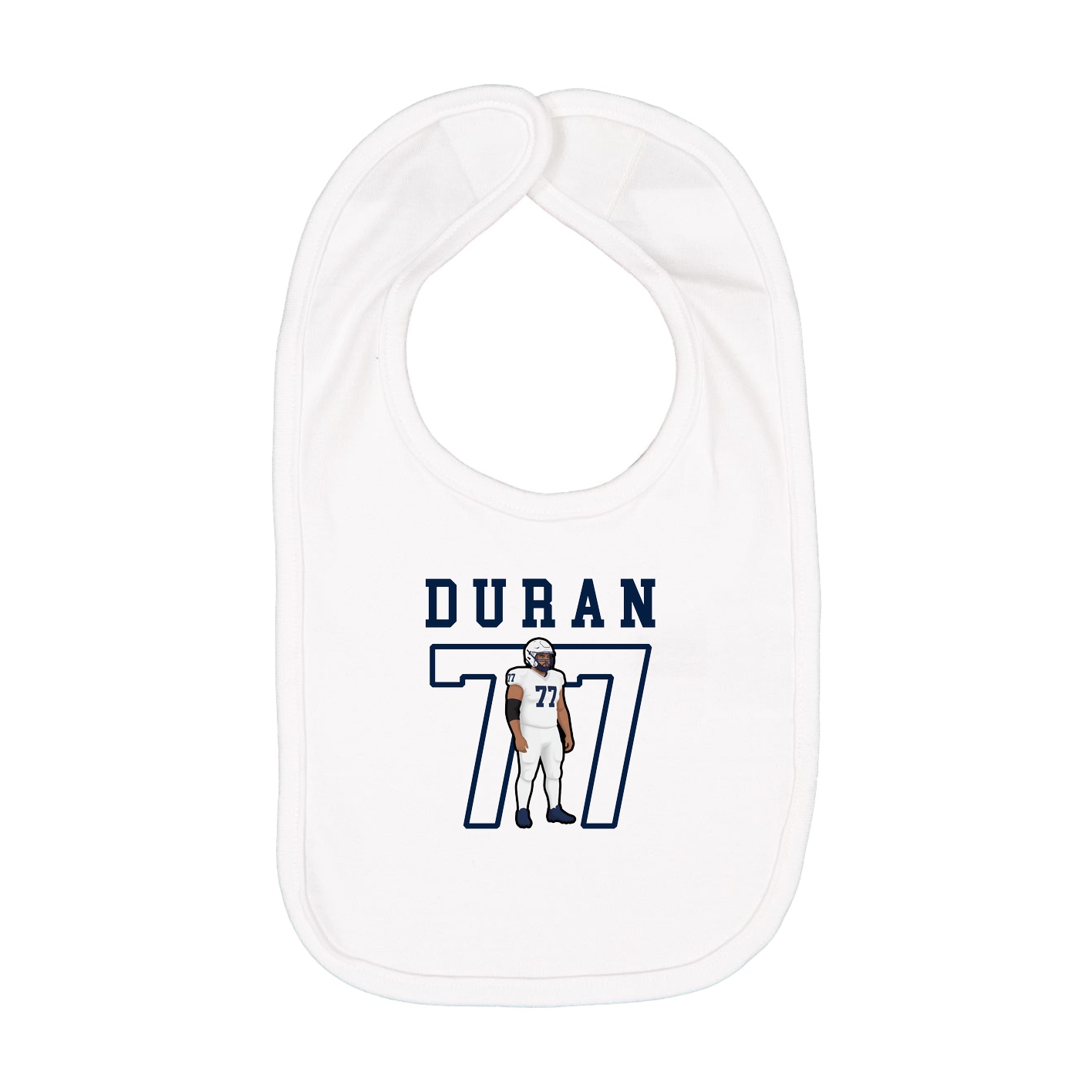 Infant Bib — Shirsey in White