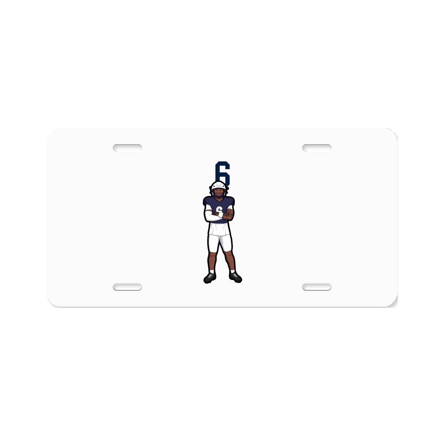 License Plate — Number Top in Classic