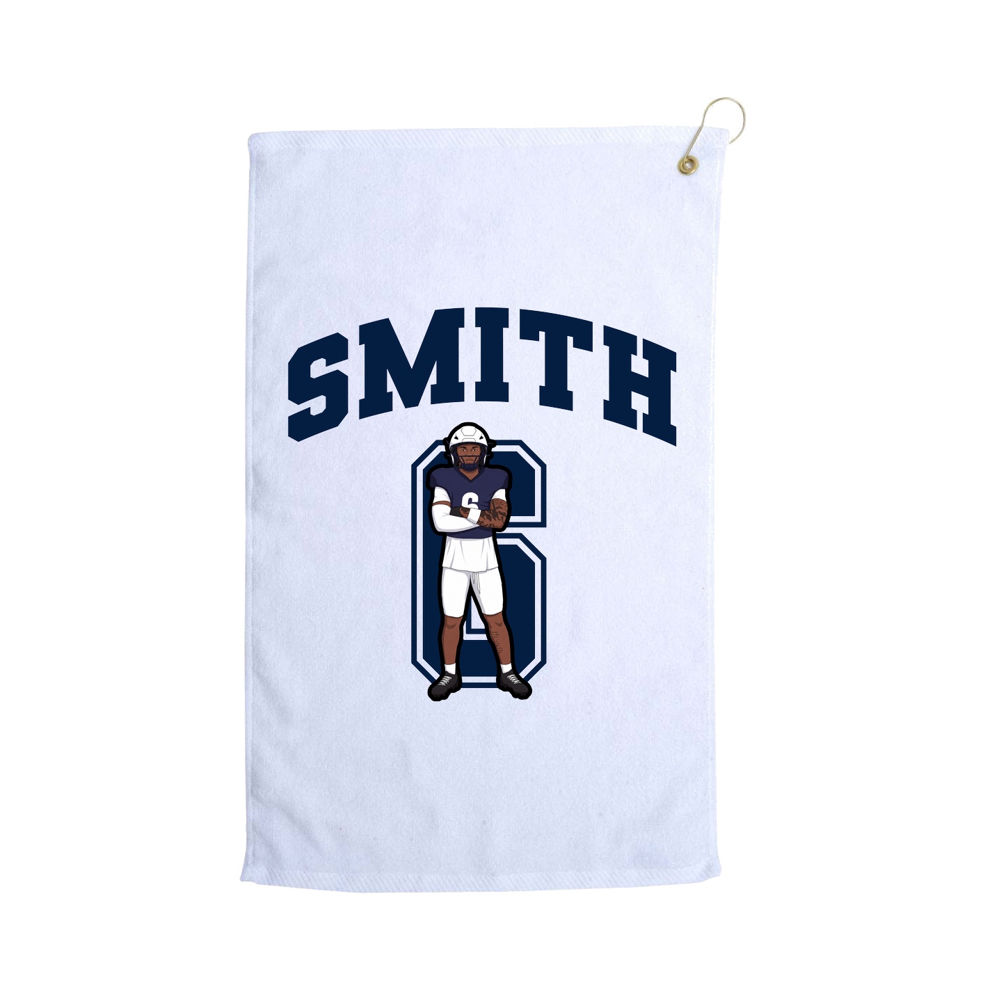 Golf Towel — Number in White