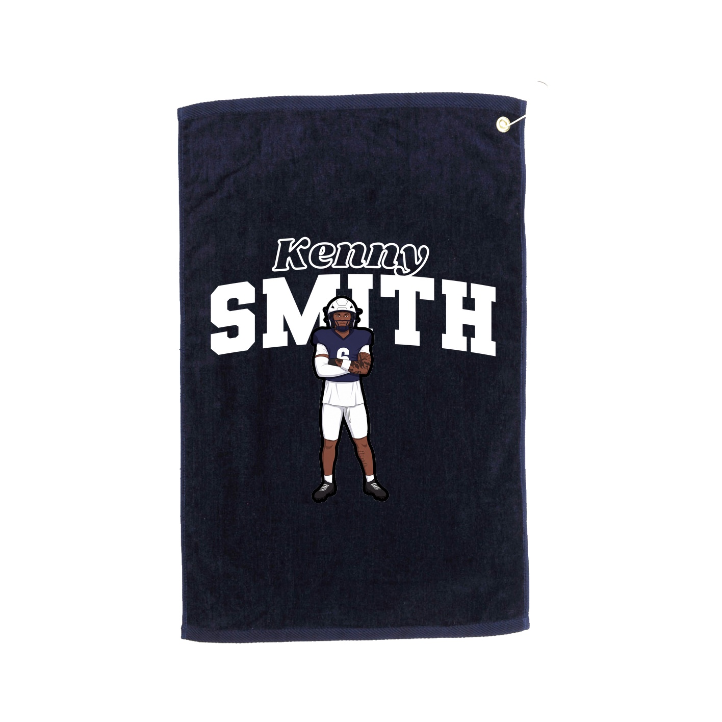 Golf Towel — Name Arch in Navy