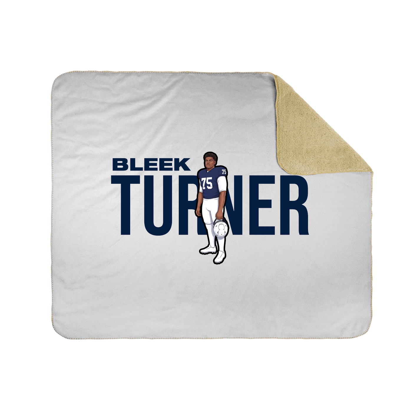 Throw Blanket — Player Name in White