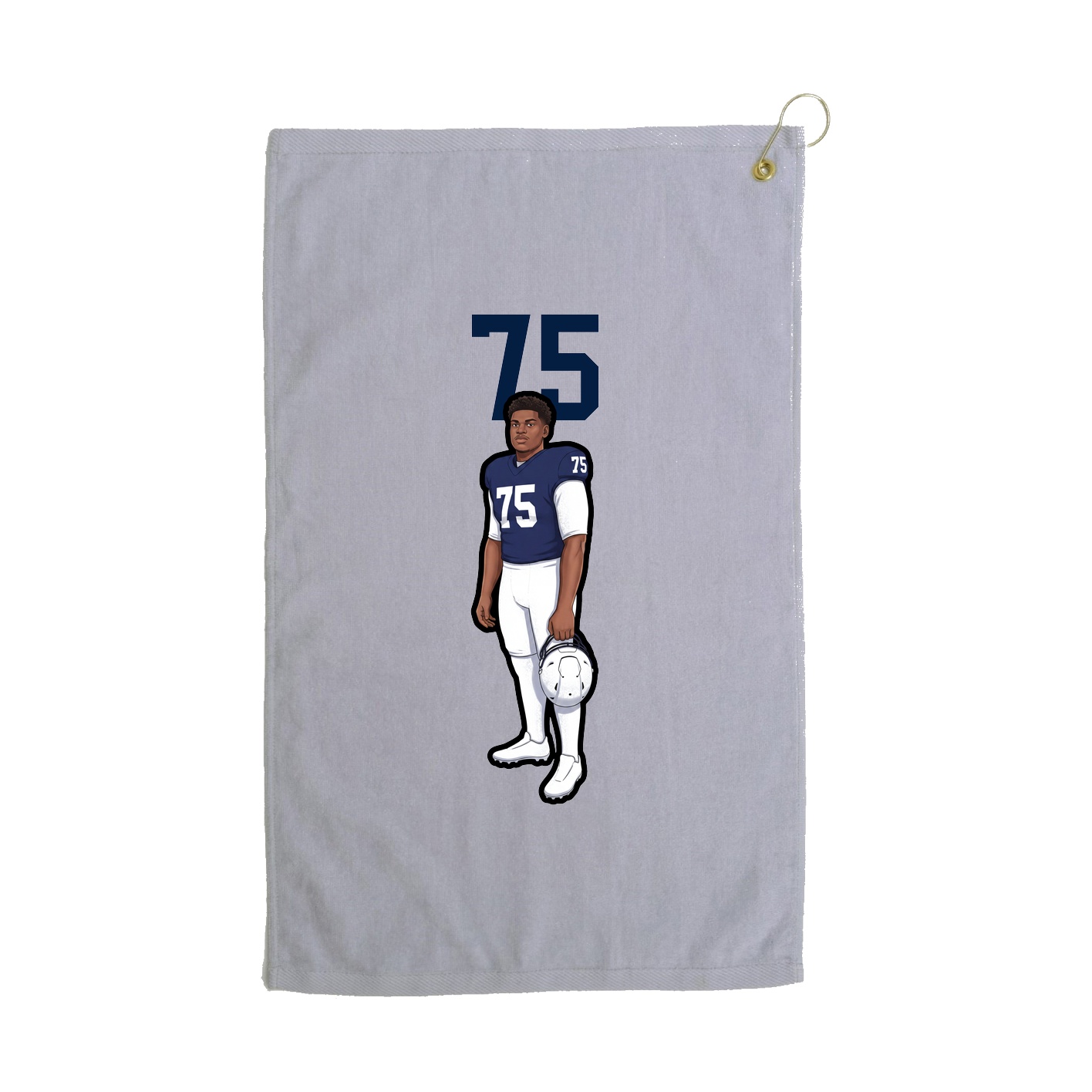Golf Towel — Number Top in Grey