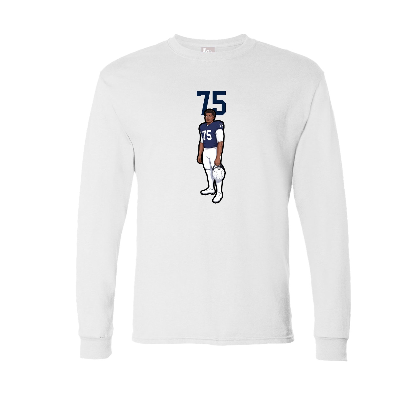 Long Sleeve Tee — Number Top in White