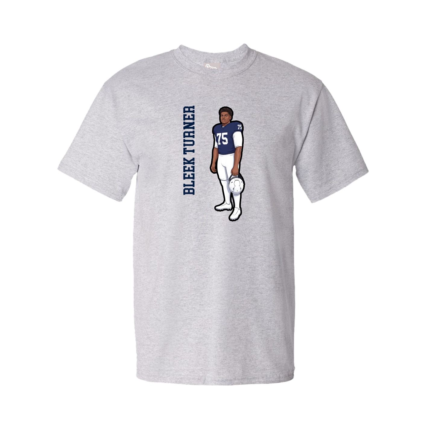 Tee — Name Vertical in Grey