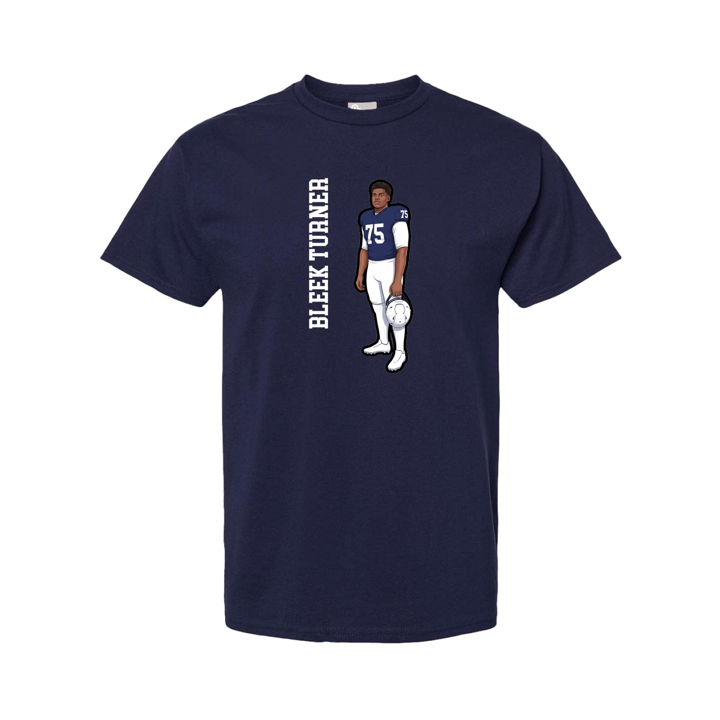 Tee — Name Vertical in Navy