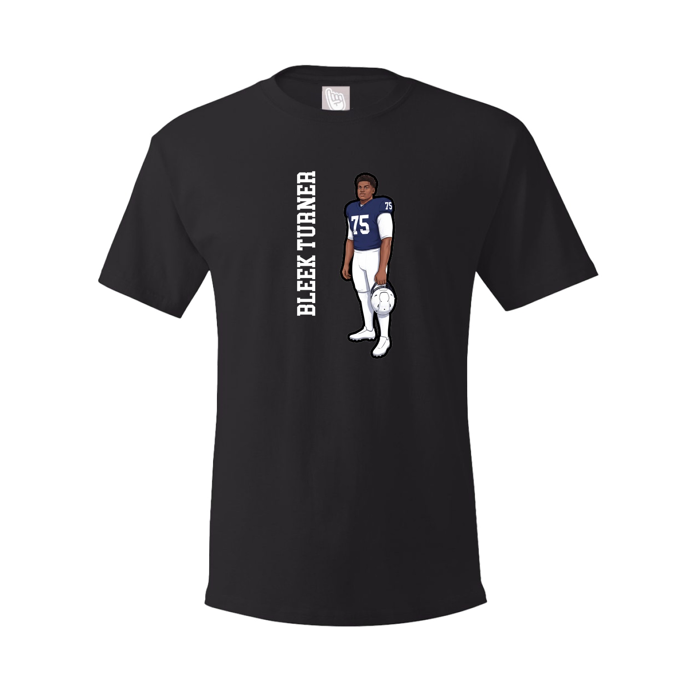 Youth Tee — Name Vertical in Black