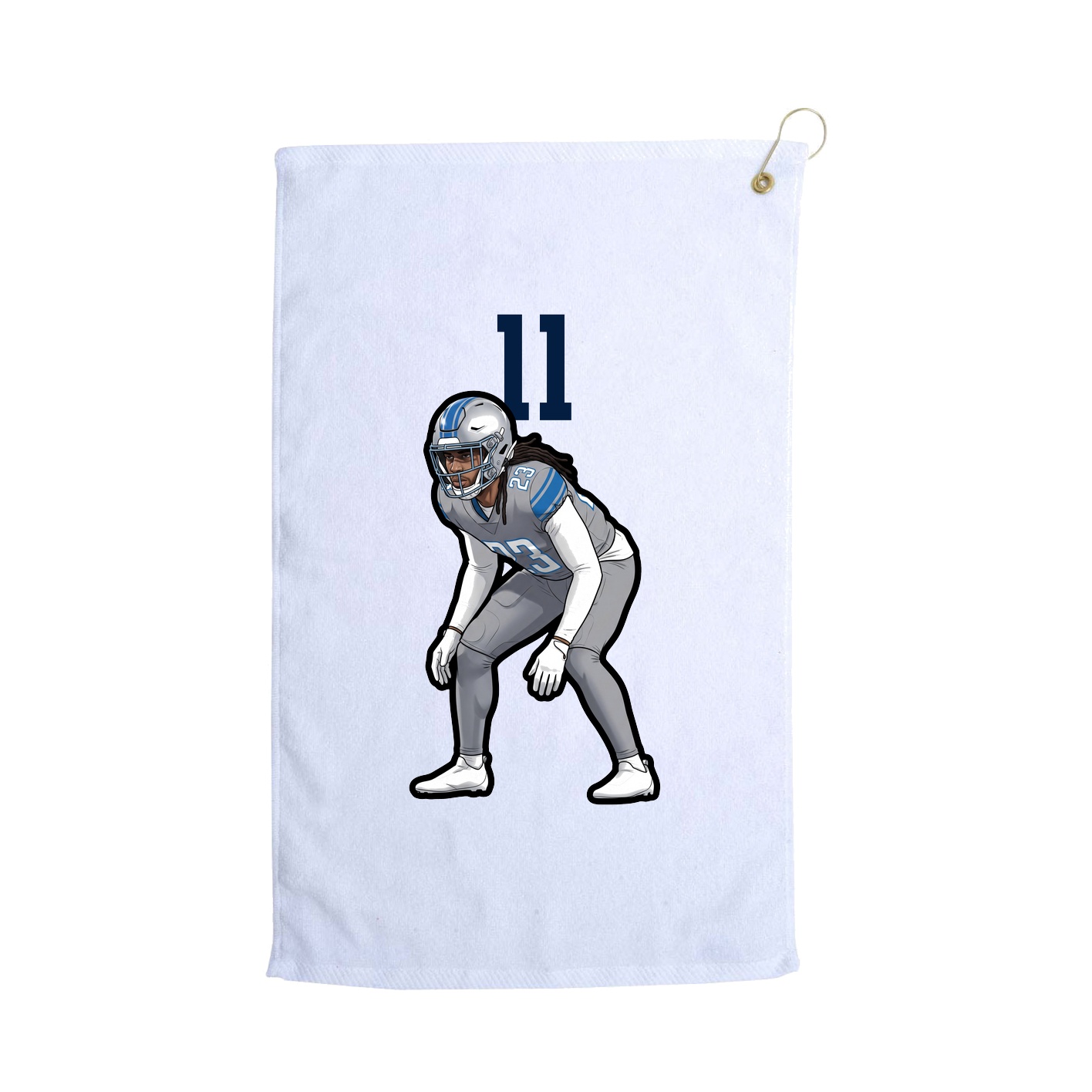 Golf Towel — Number Top in White