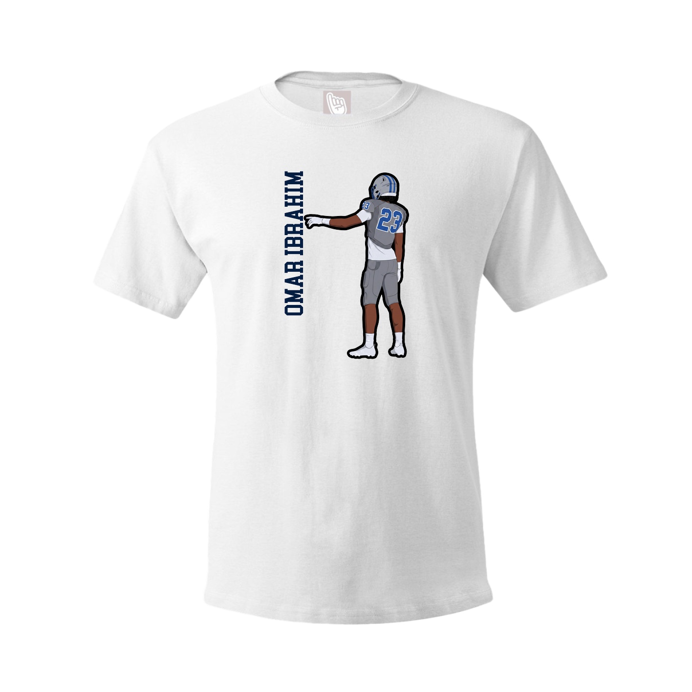 Tee — Name Vertical in White