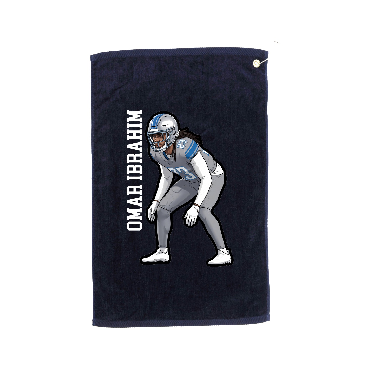 Golf Towel — Name Vertical in Navy