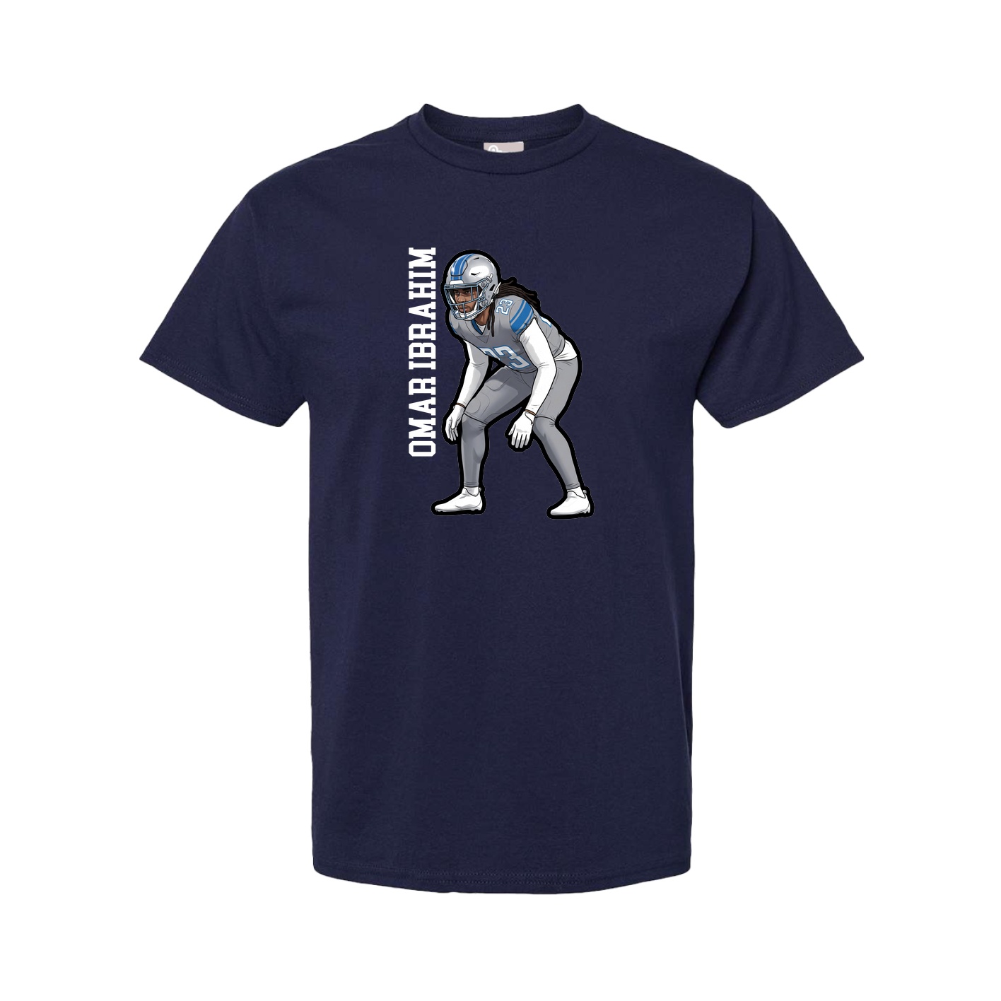 Tee — Name Vertical in Navy