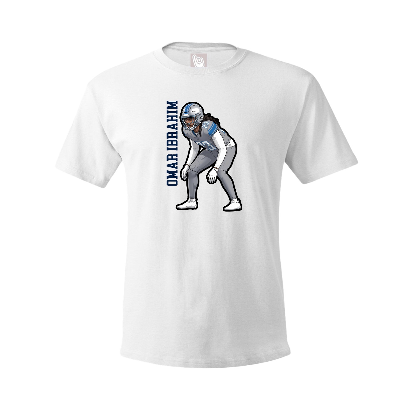 Youth Tee — Name Vertical in White