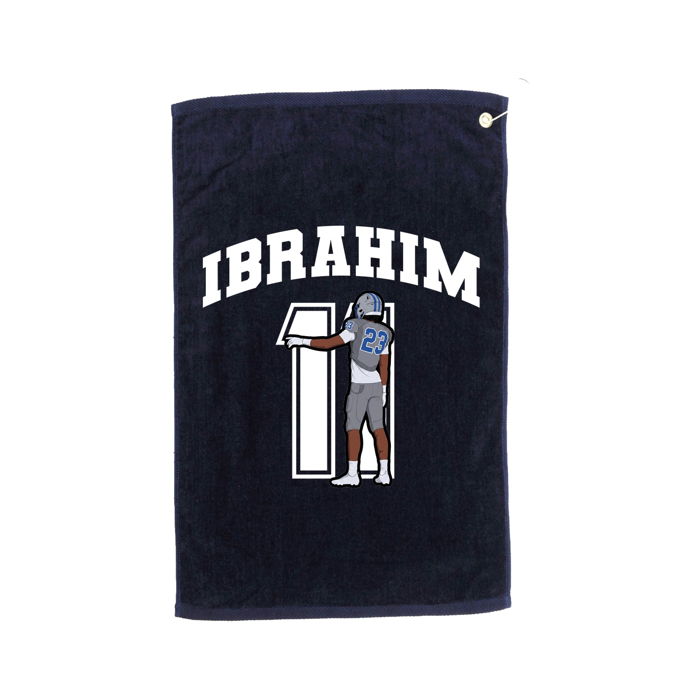 Golf Towel — Number in Navy