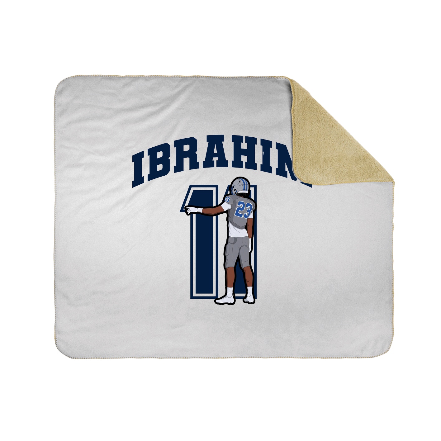 Throw Blanket — Number in White