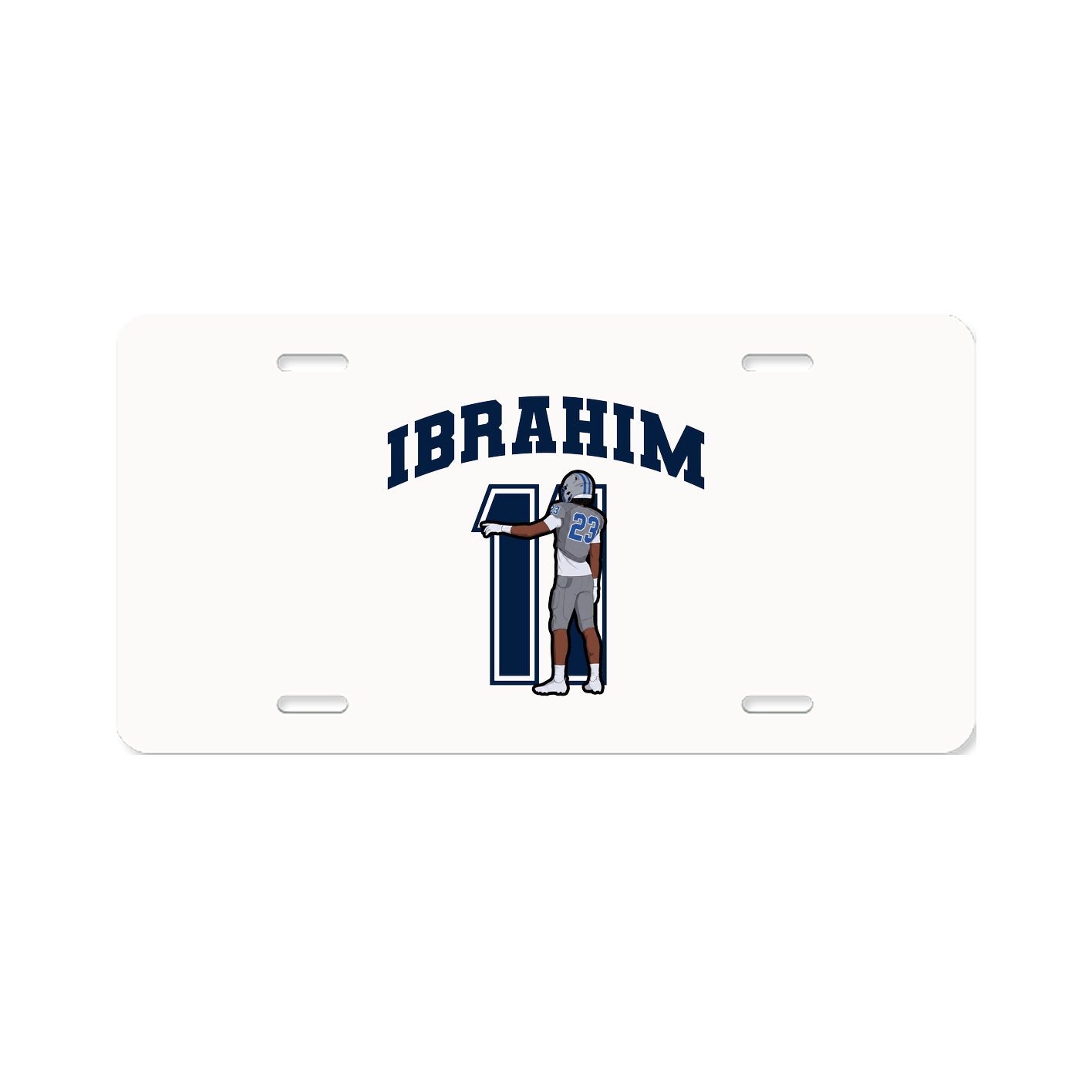 License Plate — Number in Classic