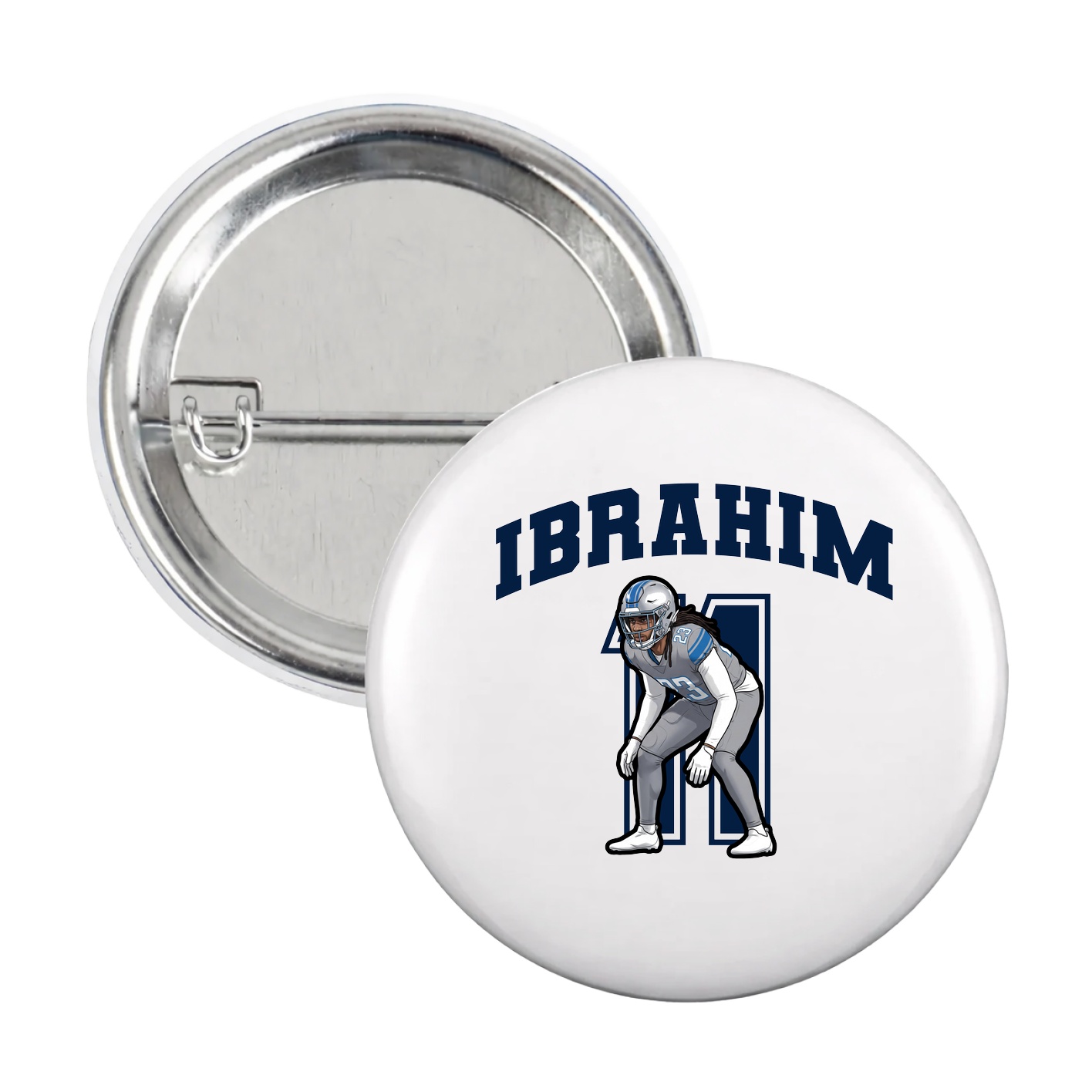 Game Day Button — Number in White