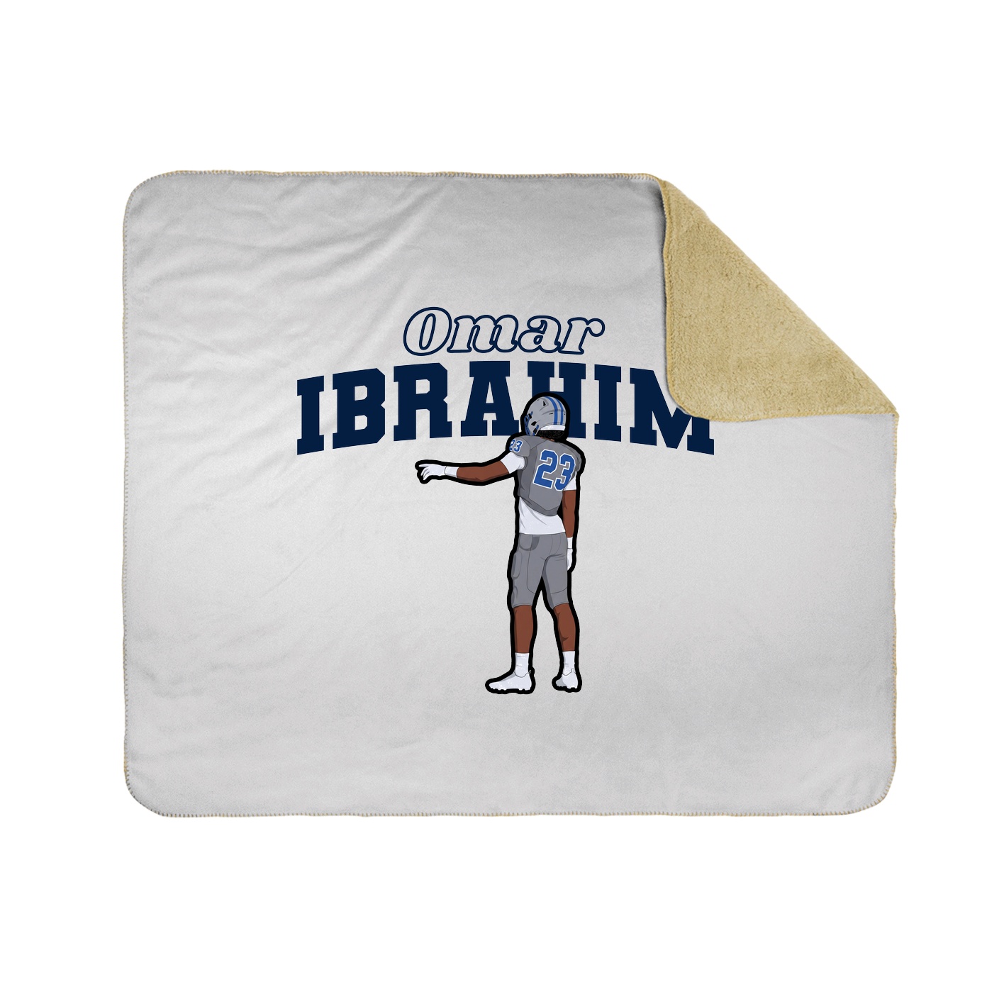 Throw Blanket — Name Arch in White