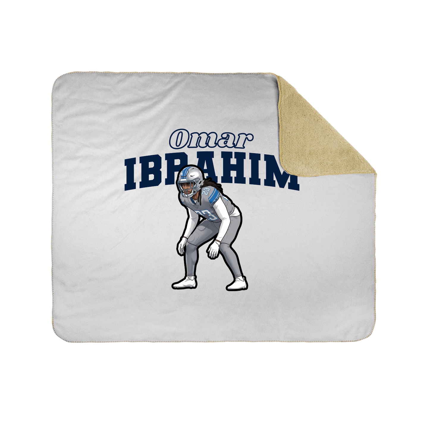 Throw Blanket — Name Arch in White
