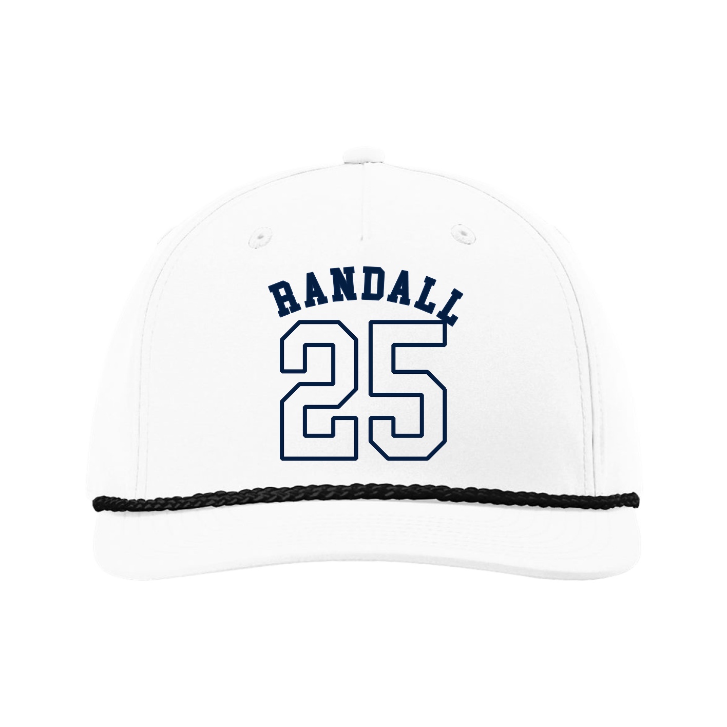Five-Panel Classic Rope Cap — Shirsey Arch in White