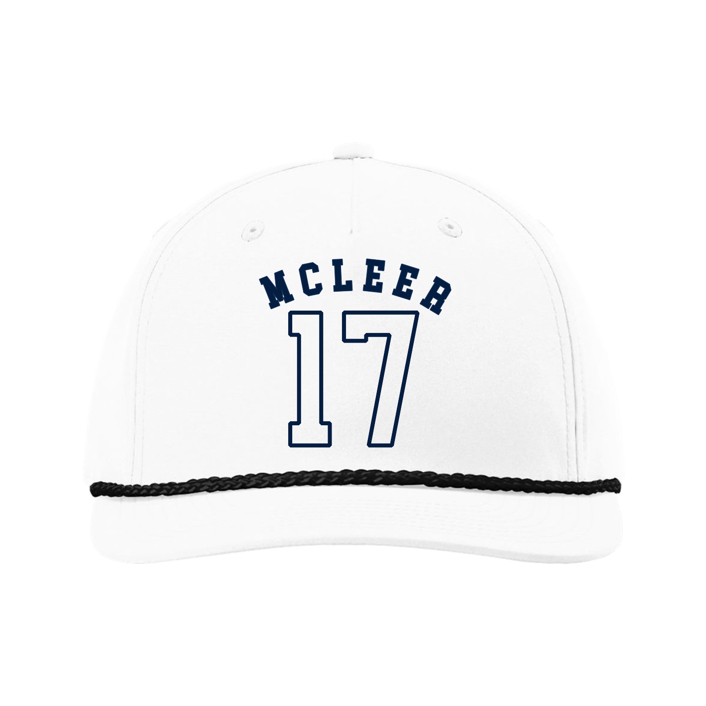 Five-Panel Classic Rope Cap — Shirsey Arch in White
