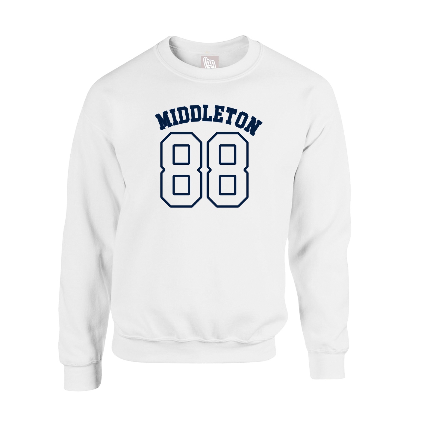 Fleece Crew — Shirsey Arch in White