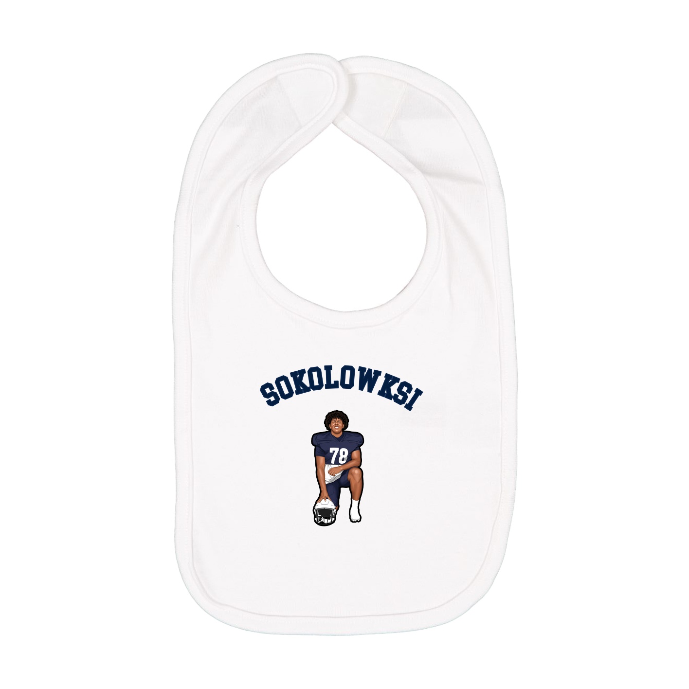 Infant Bib — Shirsey Arch in White