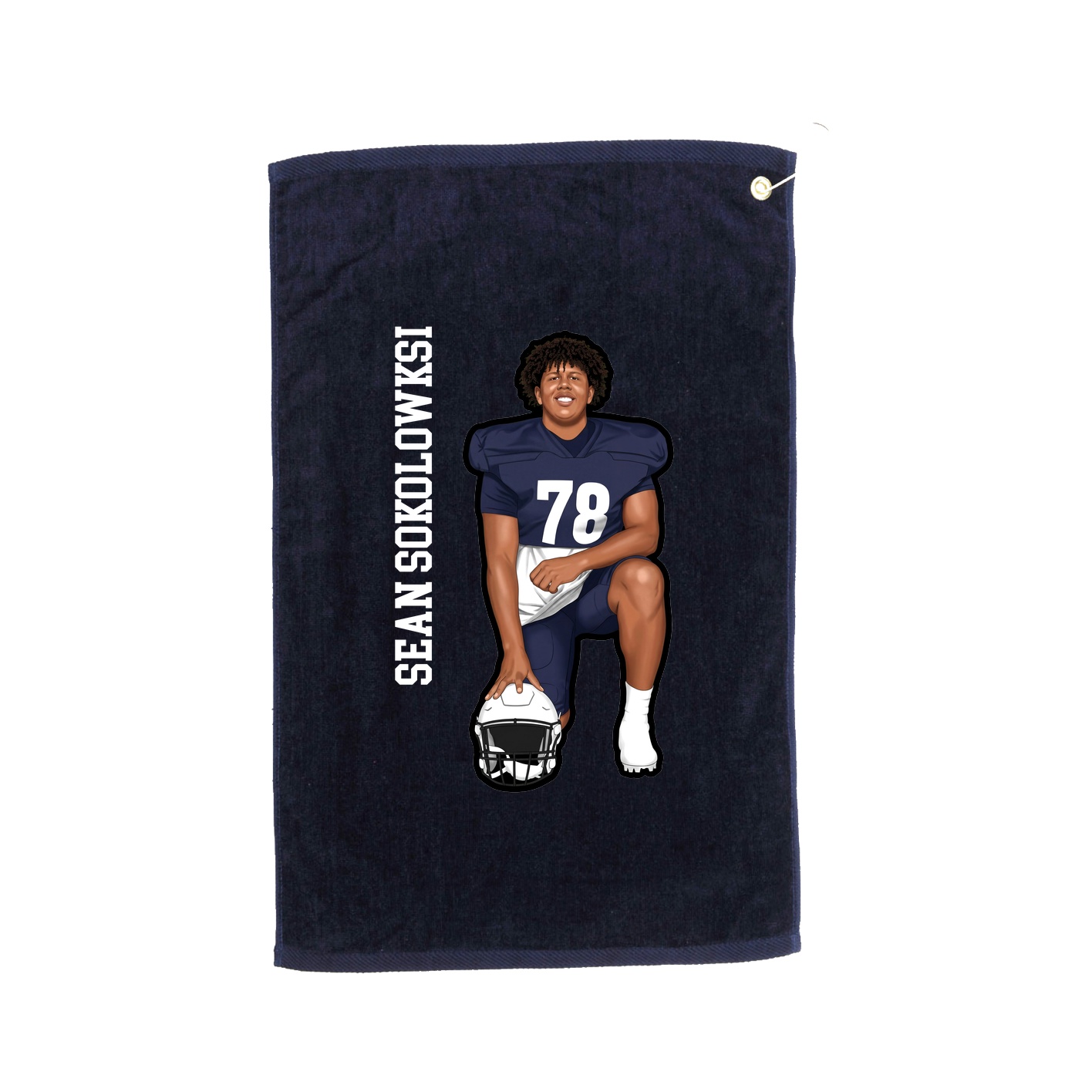 Golf Towel — Name Vertical in Navy