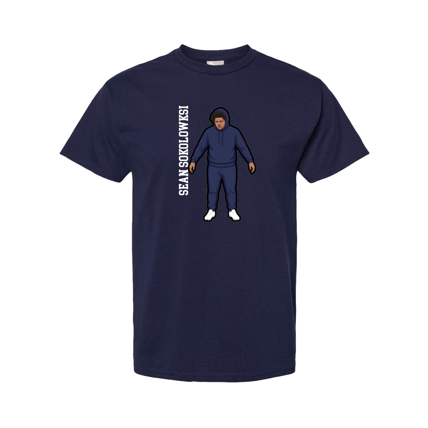 Youth Tee — Name Vertical in Navy