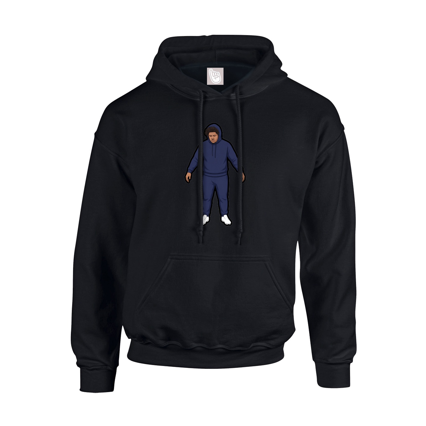 Hoodie — Name Vertical in Black