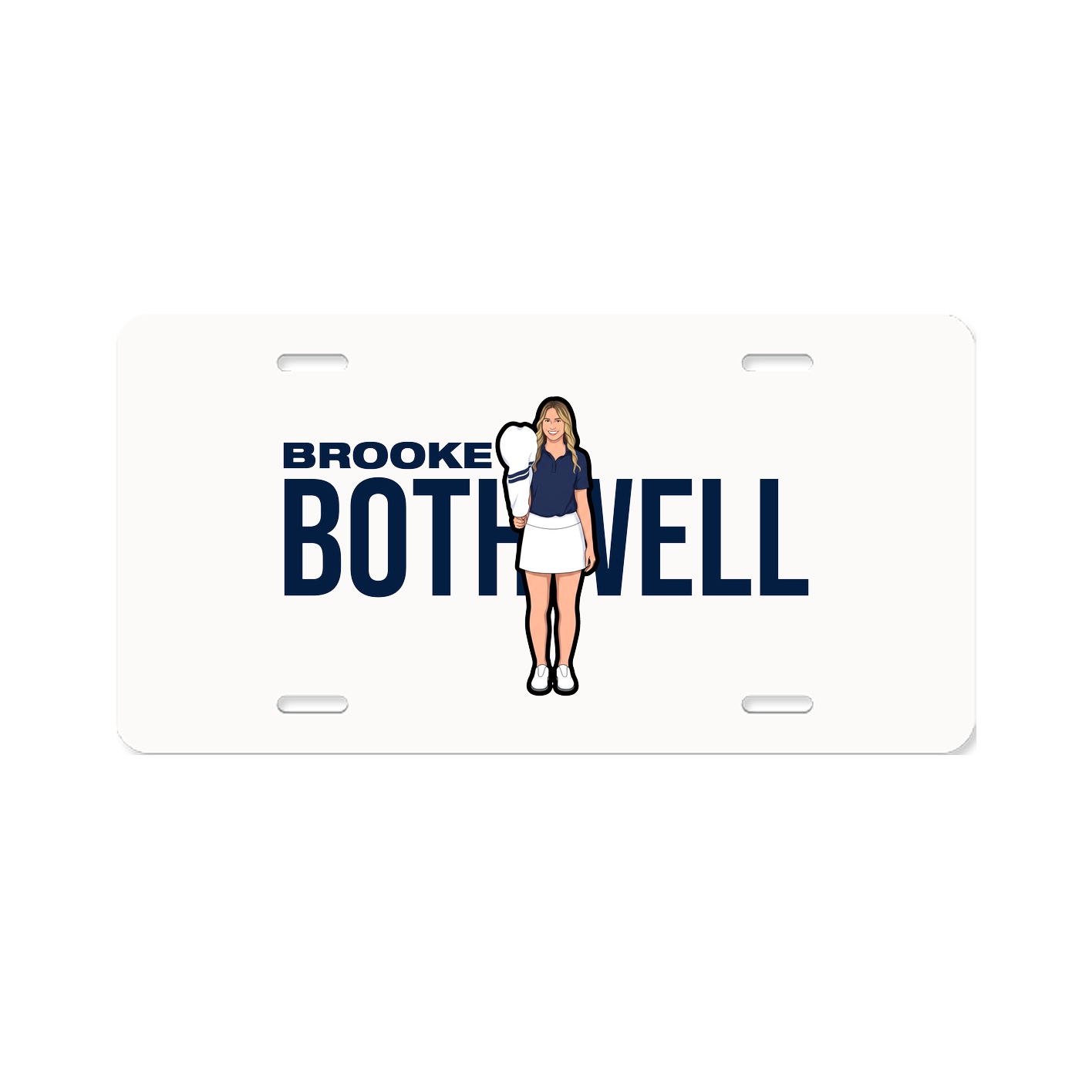 License Plate — Player Name in Classic