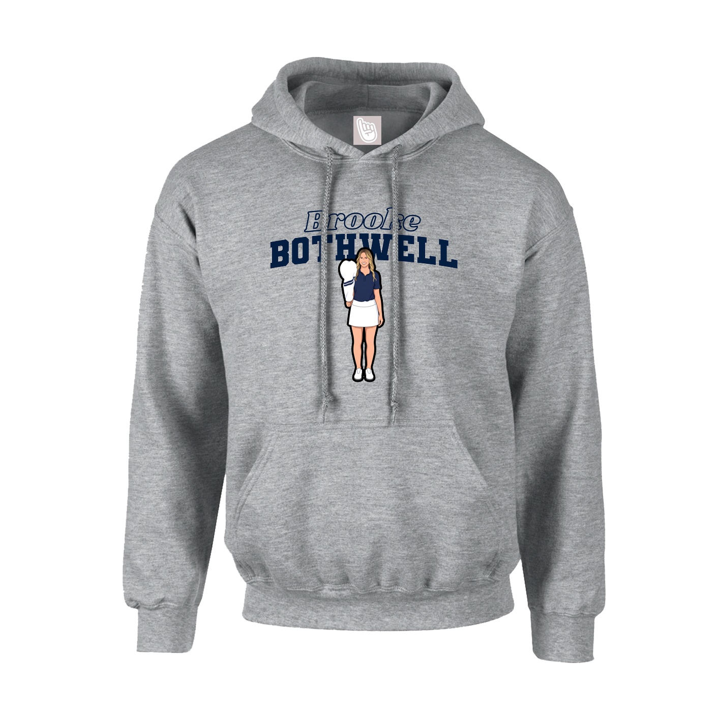 Youth Hoodie — Name Arch in Grey