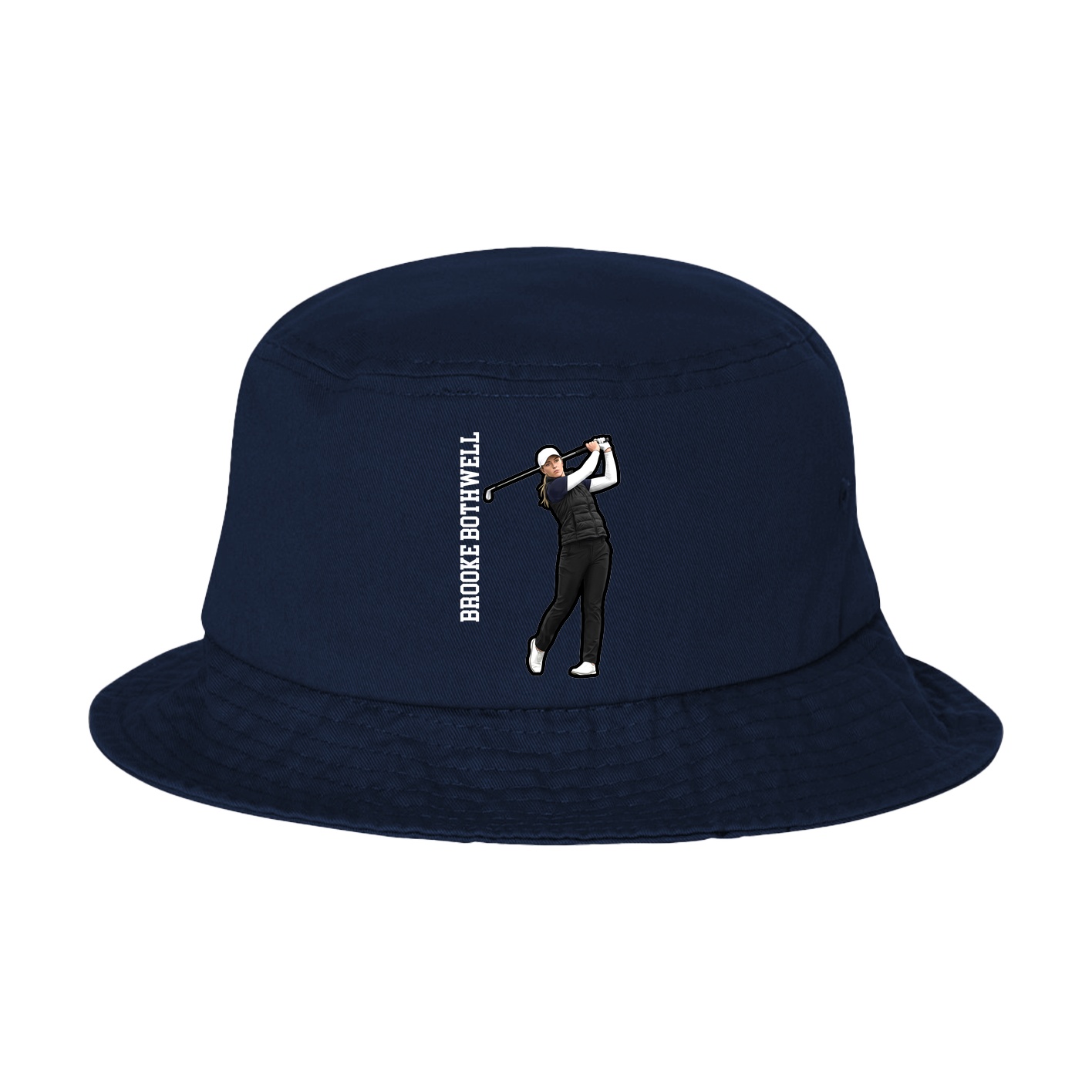 Bucket Cap — Name Vertical in Navy