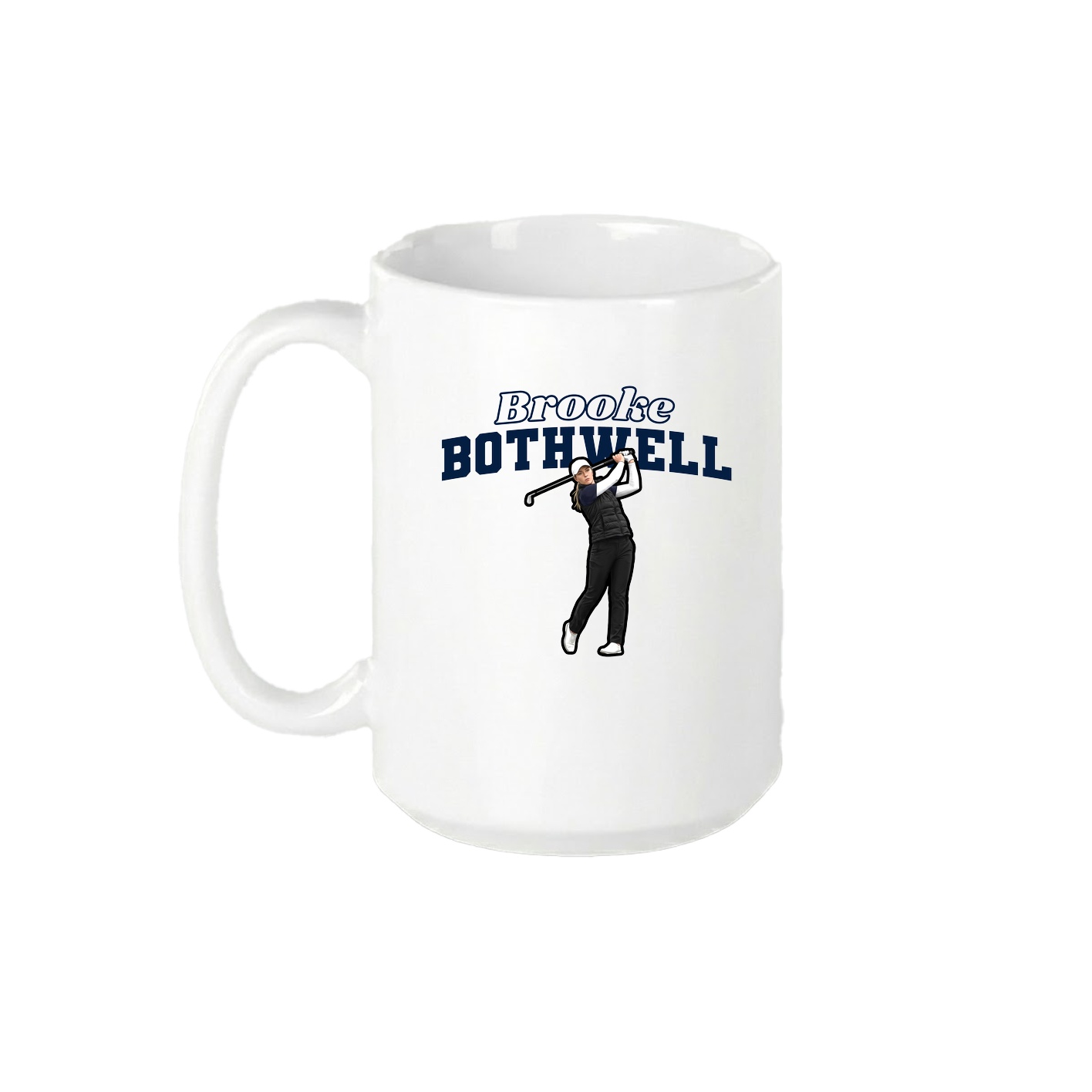 15oz Coffee Mug — Name Arch in White