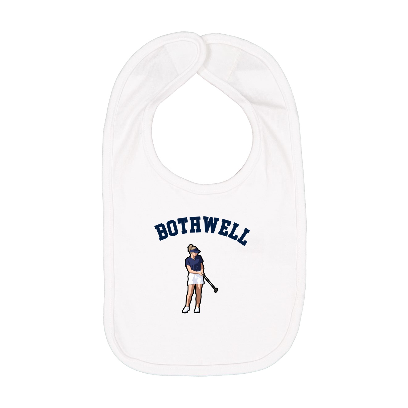 Infant Bib — Shirsey Arch in White
